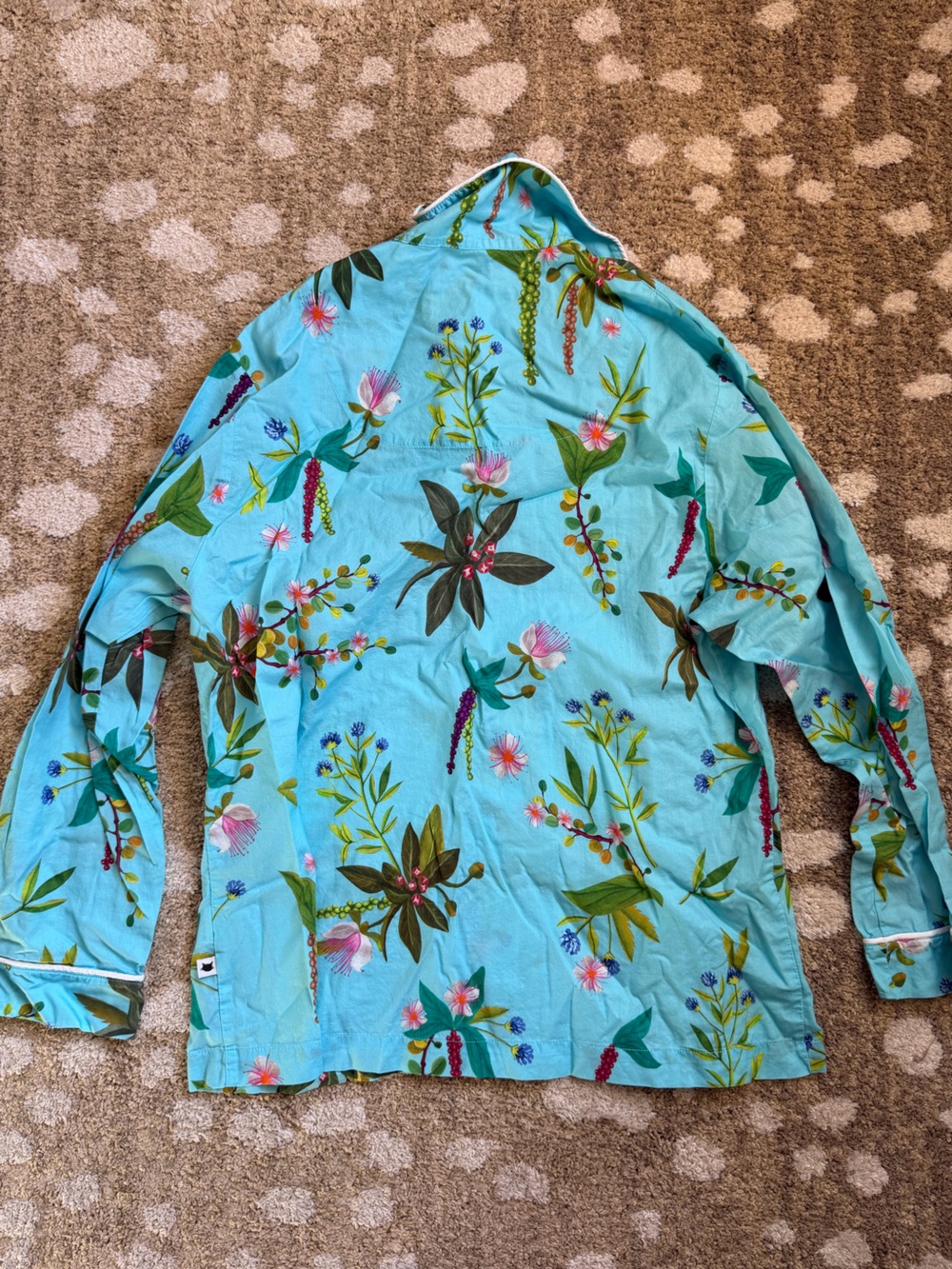 The Cat’s Pajama Set-Blue Botanical Small - Picture 3 of 10